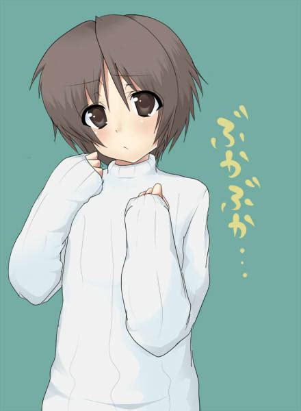 Safebooru 1boy Androgynous Blush Brown Eyes Brown Hair Little Busters Male Focus Masayu Naoe