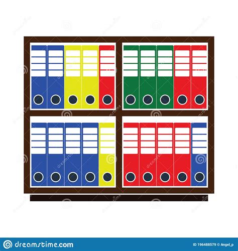 Folders Icon In Different Style Vector Illustration Two Colored And