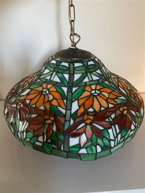 Lampe Suspendue Style Tiffany Verre Vitrail Catawiki