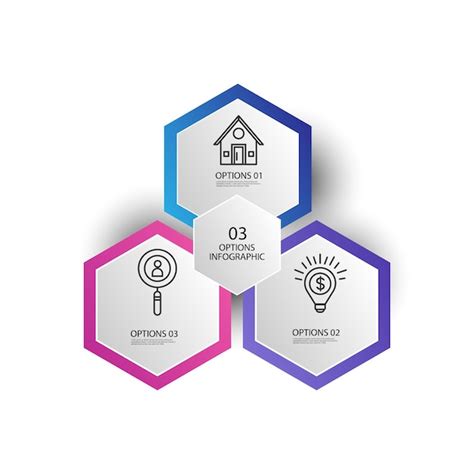 Premium Vector Hexagon Infographic Design Template With Options And