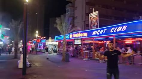 Benidorm British Square Warning It S Midnight Nightlife Youtube