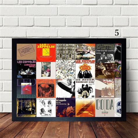 Quadro Decorativo Discografia Da Banda Led Zeppelin Shopee Brasil