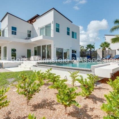 A Large White House Sitting Next To A Pool