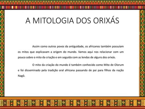 Mitologia Dos Orix S Ppt