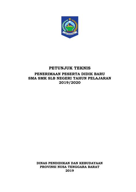 PDF PETUNJUK TEKNIS Smkn1mataram Sch Id Penerimaan Peserta Didik