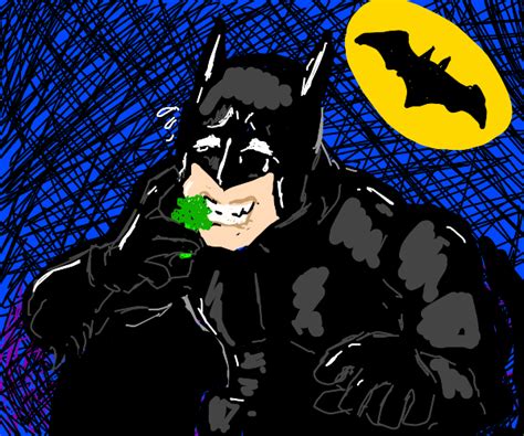 Batman Eating Broccoli Drawception