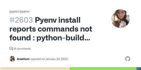 Pyenv Install Reports Commands Not Found Python Build And Parse