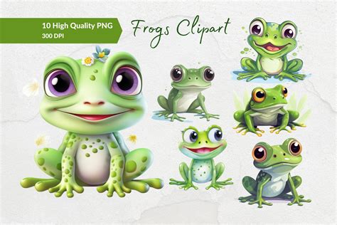 Cute Happy Frog Clipart Graphic by LaxmiOwl · Creative Fabrica