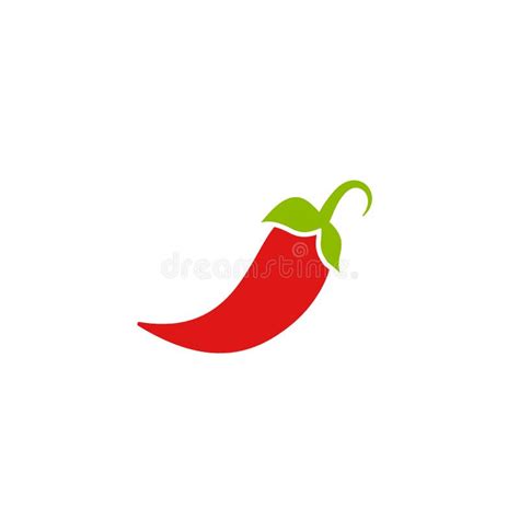 Red Hot Chili Pepper Or Cayenne Or Jalapeno Icon Vector Vegetable Illustration Stock