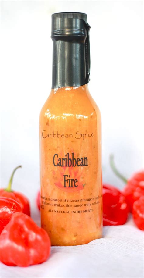 Caribbean Fire Hot Sauce Hot X Caribbean Spice Belize