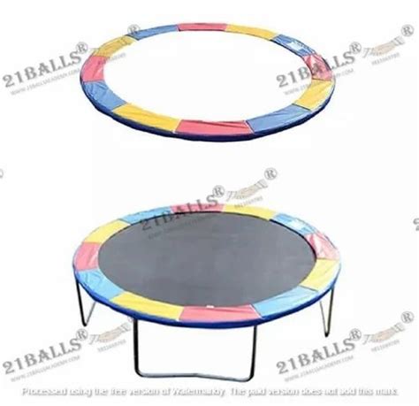 21 Balls Mild Steel 12 Feet Multi Colour Trampoline With Roof Model