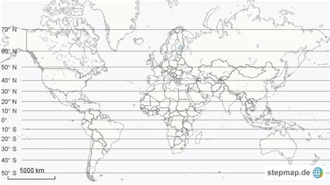 Stepmap Stumme Karte Welt Breitenkreise Landkarte Für Welt