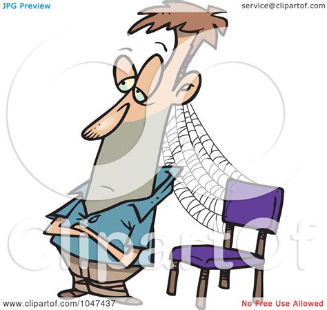 Royalty Free RF Clip Art Illustration Of A Cartoon Patient Man With