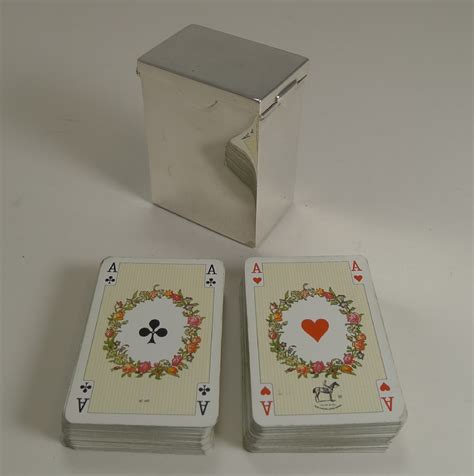 English Victorian Sterling Silver Playing Card Box 1899 614017