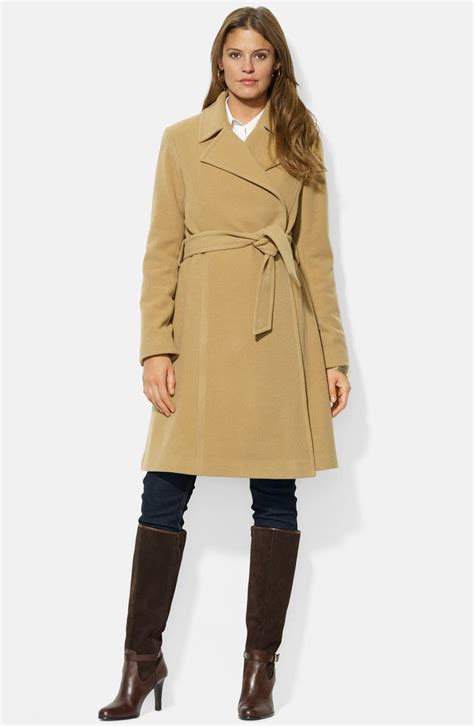 Lauren Ralph Lauren Wool Blend Wrap Coat Plus Size Nordstrom