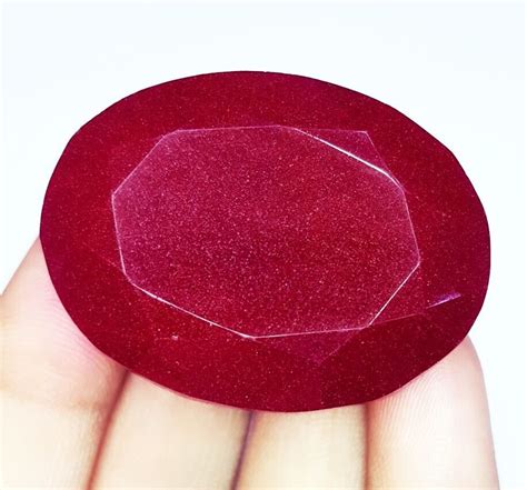 Natural Red Ruby 155 37 Ct Loose Gemstone Certified Huge Size Opaque