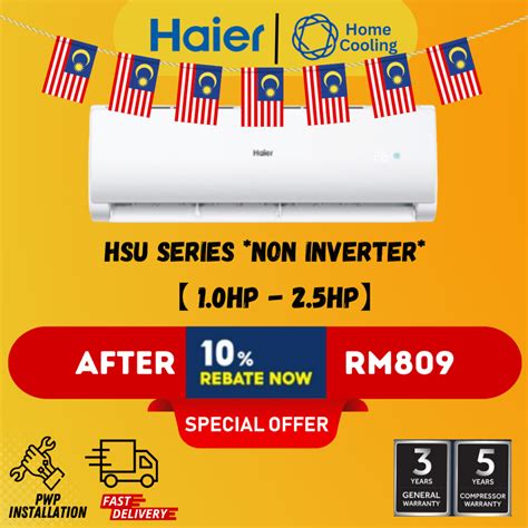 Haier Non Inverter Wall Type R Aircond Hp Hp Hp Hp Klang