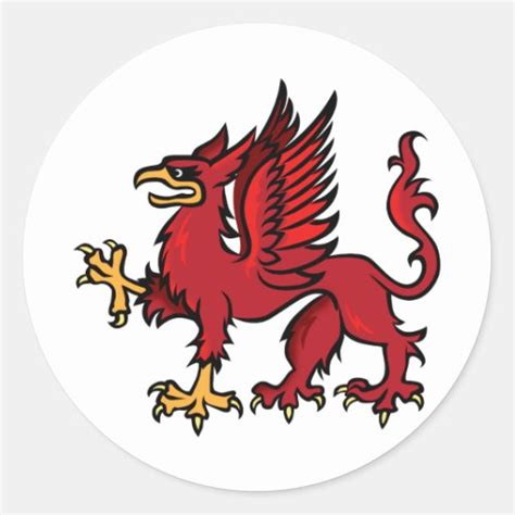 Griffin Classic Round Sticker Zazzle