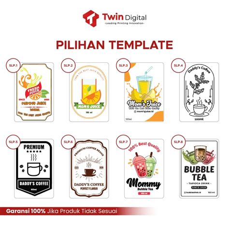 Stiker Label Transparan White Ink A Platform Corporate B B Twin Digital