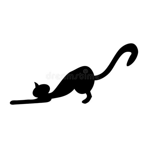 Black Cat Stretching Stock Illustrations – 585 Black Cat Stretching ...