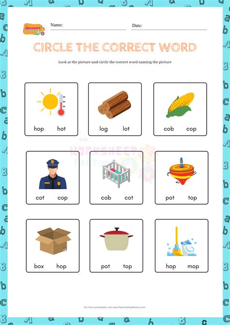 Phonics Words Cvc Words Word Word Work Kg Worksheets Short