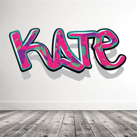 Graffiti Name 3D Removable Simulated Floating Wall Decal With | Etsy