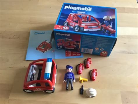 PLAYMOBIL N3177 CAPITAINE Pompier Véhicule Complet EUR 30 00