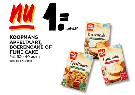 KOOPMANS APPELTAART BOERENCAKE OF FIJNE CAKE Aanbieding Bij Jumbo