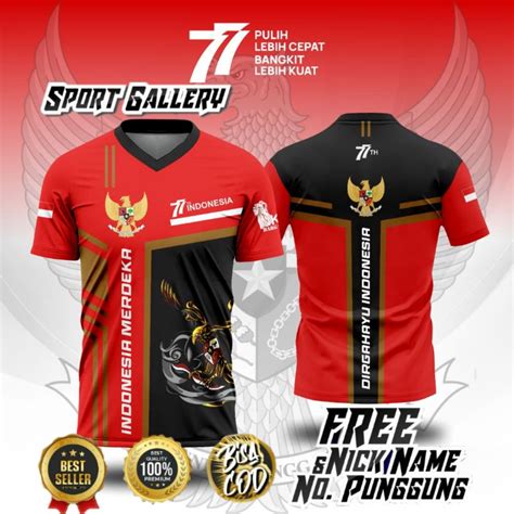 Jual Baju Kaos Jersey Timnas Panitia Karang Taruna Hut Ri Indonesia