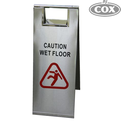 Stainless Steel Wet Floor Sign A Frame Visual Alert Safety