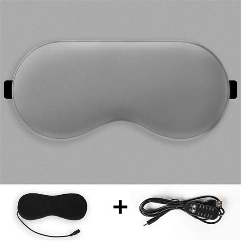 Wamans Heated Eye Mask Warm Eye Compress Mask Dry Eyes Simulated Silk Usb Temperature Control