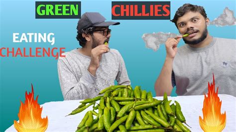 Green Chillies Eating Challengegreen Chillies Eating Competitionpacha