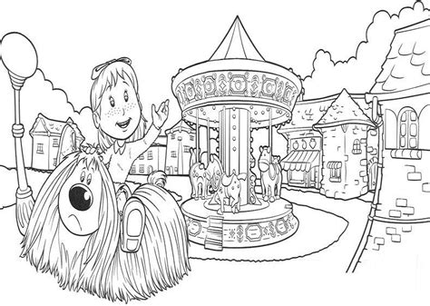 Coloriage A Imprimer Pollux Porte Margotte Devant Le Manege Enchante