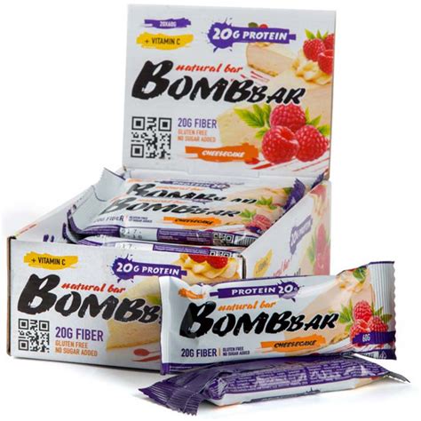 Батончик Bombbar 60 g Малиновый чизкейк купить в Краснодаре по низкой ...
