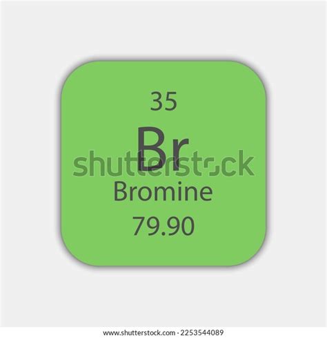 Bromine Symbol Chemical Element Periodic Table Stock Vector (Royalty ...