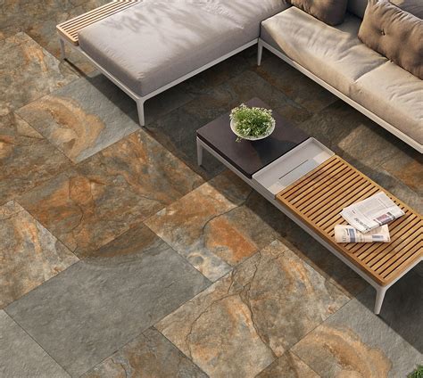 Lake Rustic Copper Vitrified Porcelain Paving Slabs At Pave World