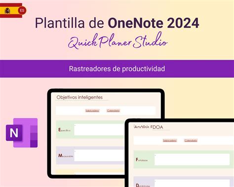 Plantilla De Planificador Digital Onenote 2024 Español Para