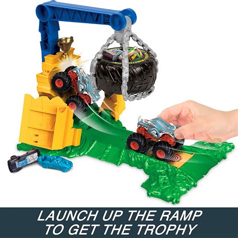 Pista Hot Wheels Arena Rhinomite Monster Trucks Htp Mattel Dor Mi Brinquedos As Melhores