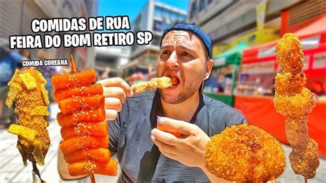 COMIDAS DE RUA NA FEIRA DO BOM RETIRO EM SÃO PAULO COMIDAS COREANAS