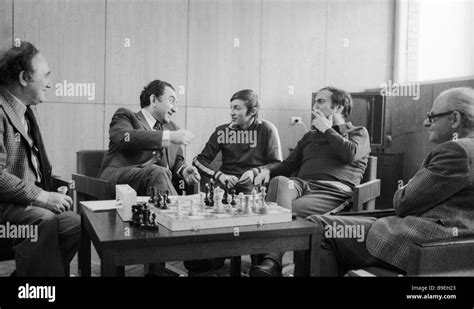 Chess Players Anatoly Karpov Center Semyon Furman Left Mikhail Tal 2nd