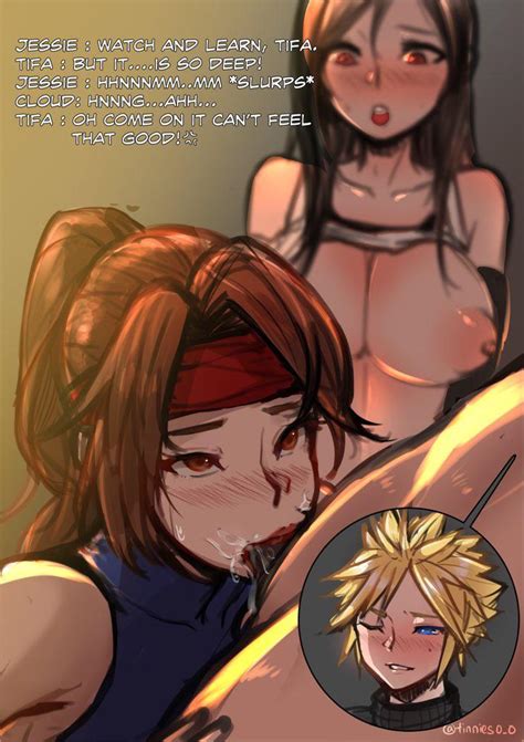 Jessie Shows Tifa How It S Done Tinnies Final Fantasy Vii Hentai