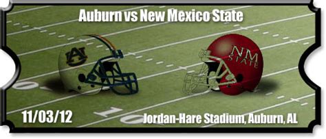 Auburn Tigers vs New Mexico State Aggies Football Tickets | 11/03/12