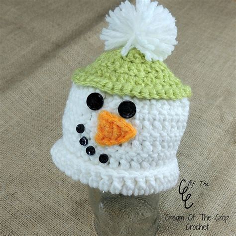 Ravelry: Preemie Snowman Pom Pom Hat pattern by Cream Of The Crop Crochet