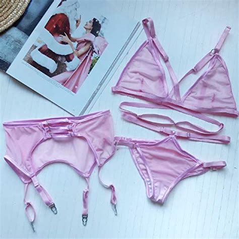 Buy Pink SHADOW By NaNiKa Design Sheer Lingerie Set For Women See