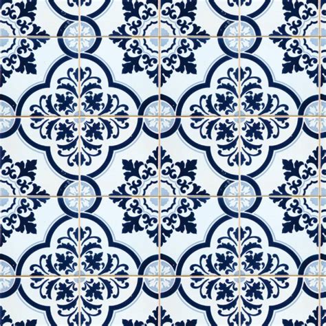 Papel De Parede Adesivo De Azulejo Portugu S Azul Elo