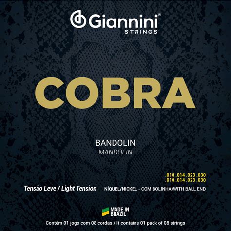 Encordoamento Bandolim Giannini Cobra N Quel Tens O Leve Loop