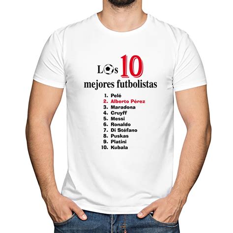 Camiseta Personalizada Top 10 Futbolistas Calledelregalo Es