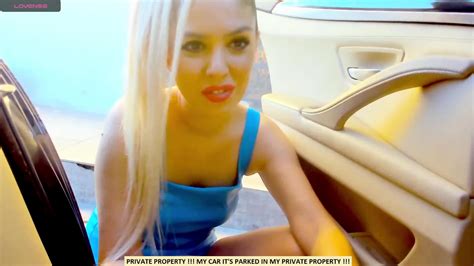 Skinny Big Booty Petite Blonde Milf Teasing In Car