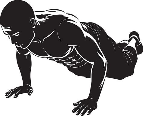 Man Doing Push Ups Illustration On White Background 45343220 Vector Art At Vecteezy