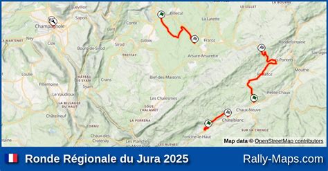 Maps Ronde Régionale du Jura 2025 Coupe Rally Maps